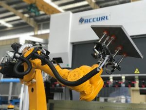 Hệ thống uốn robot tự động cho phanh báo chí robot tự động của tấm kim loại